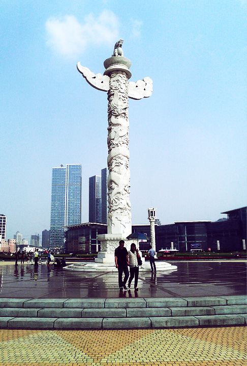 Traditional column in Xinghai square design by boxilai