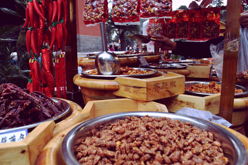China sichuan travel blog: beef jerky in Chengdu